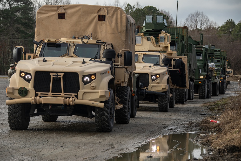 CLB 24 Marines Conduct a Convoy during RUT