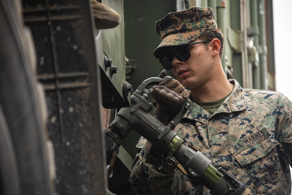 CLB 24 Marines Conduct a Convoy during RUT