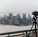 Towboats navigate through Pittsburgh District’s foggy landscape