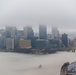 Towboats navigate through Pittsburgh District’s foggy landscape