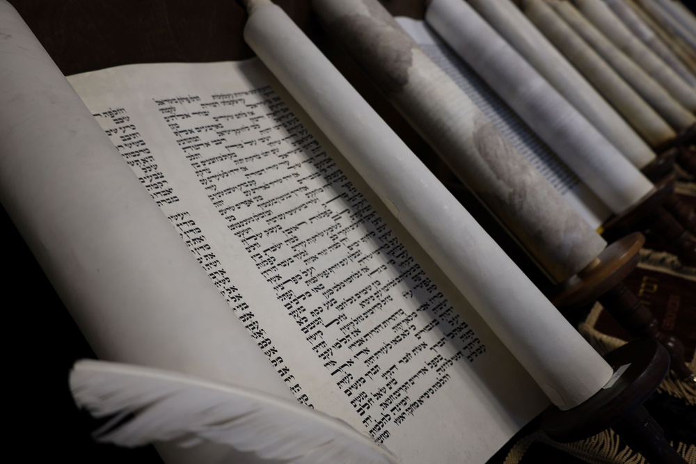 Ancient Hebrew Scrolls displayed at NAS JRB Fort Worth Chapel