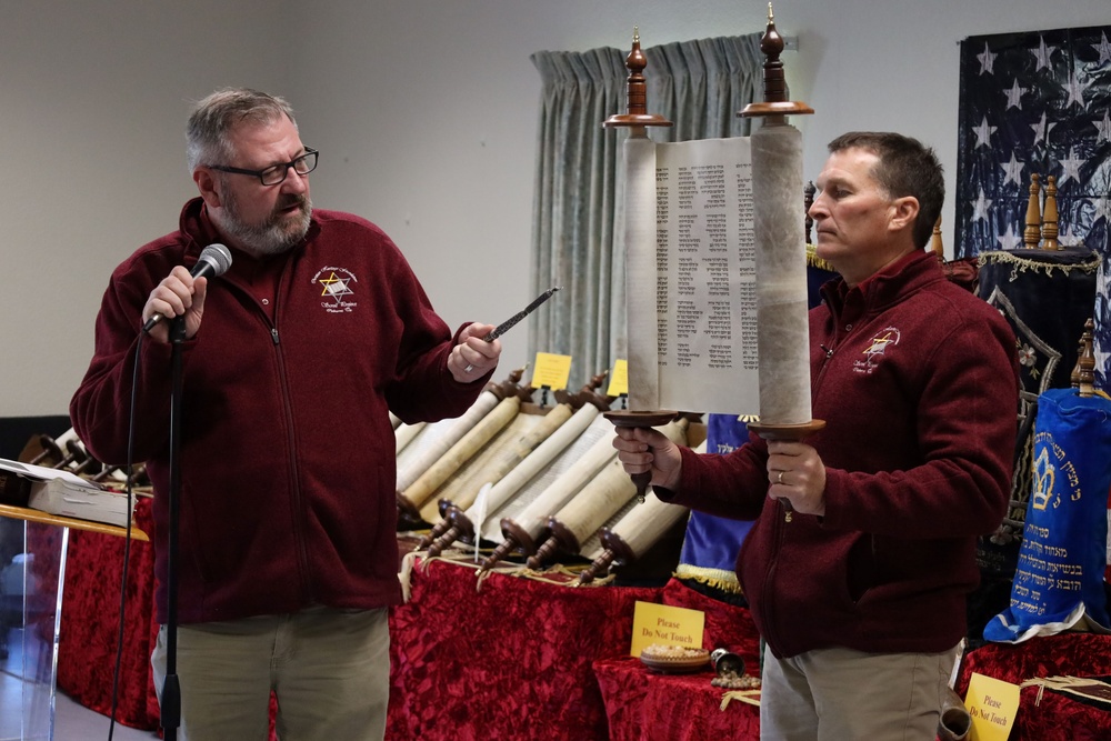 Ancient Hebrew Scrolls displayed at NAS JRB Fort Worth Chapel