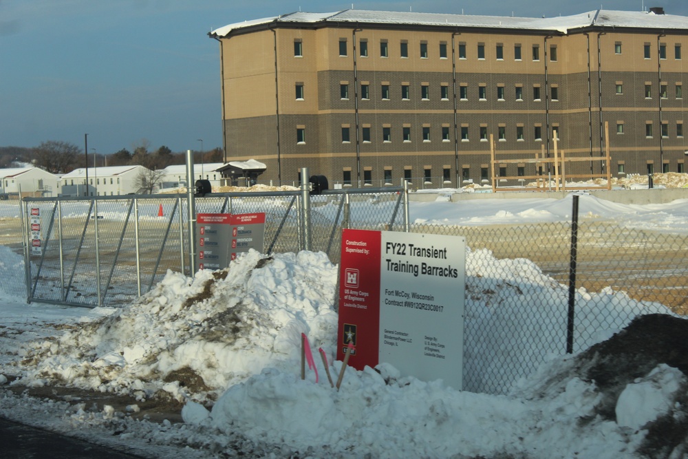 January 2024 barracks construction at Fort McCoy