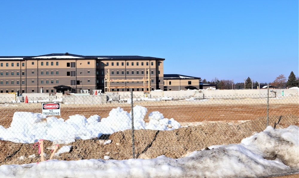 January 2024 barracks construction at Fort McCoy