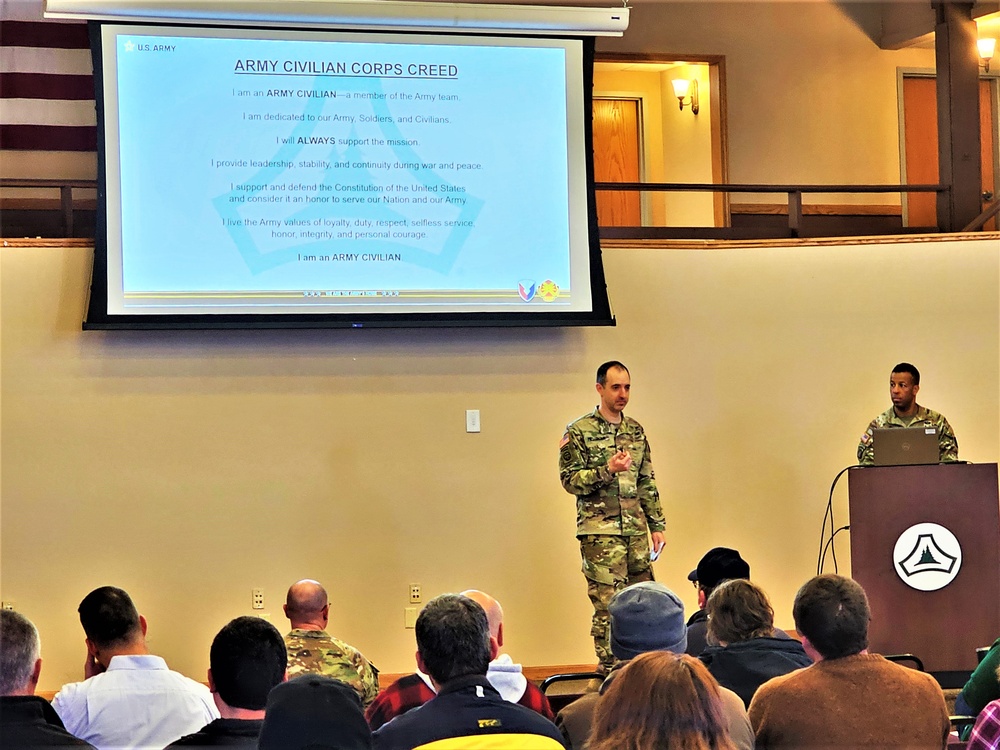 Fort McCoy Garrison commander holds first town hall meeting-workforce briefing for 2024