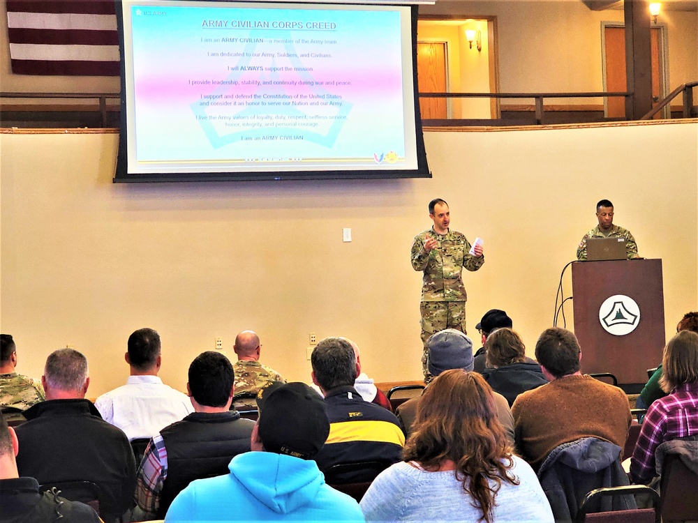 Fort McCoy Garrison commander holds first town hall meeting-workforce briefing for 2024