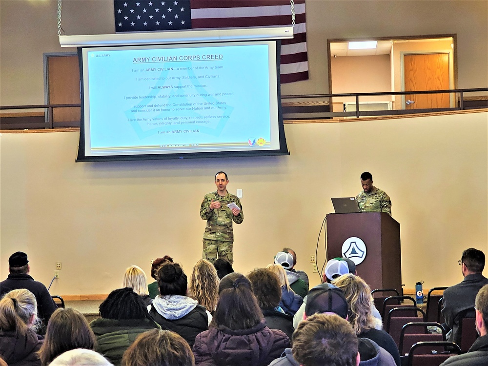 Fort McCoy Garrison commander holds first town hall meeting-workforce briefing for 2024