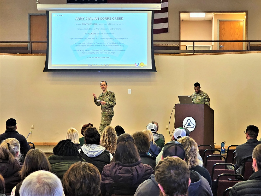 Fort McCoy Garrison commander holds first town hall meeting-workforce briefing for 2024