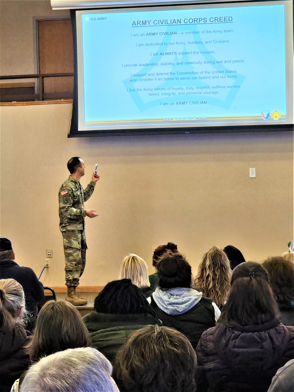 Fort McCoy Garrison commander holds first town hall meeting-workforce briefing for 2024