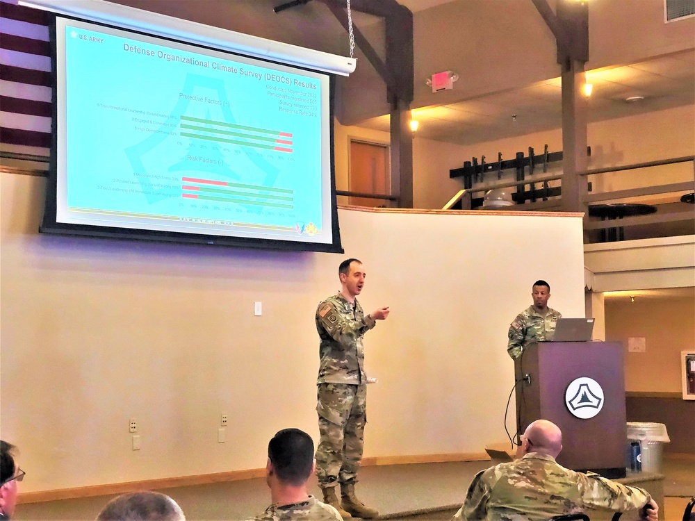 Fort McCoy Garrison commander holds first town hall meeting-workforce briefing for 2024