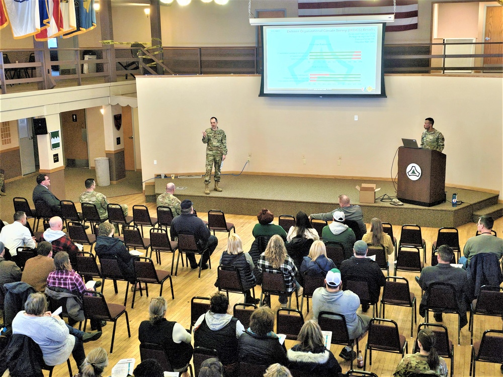 Fort McCoy Garrison commander holds first town hall meeting-workforce briefing for 2024