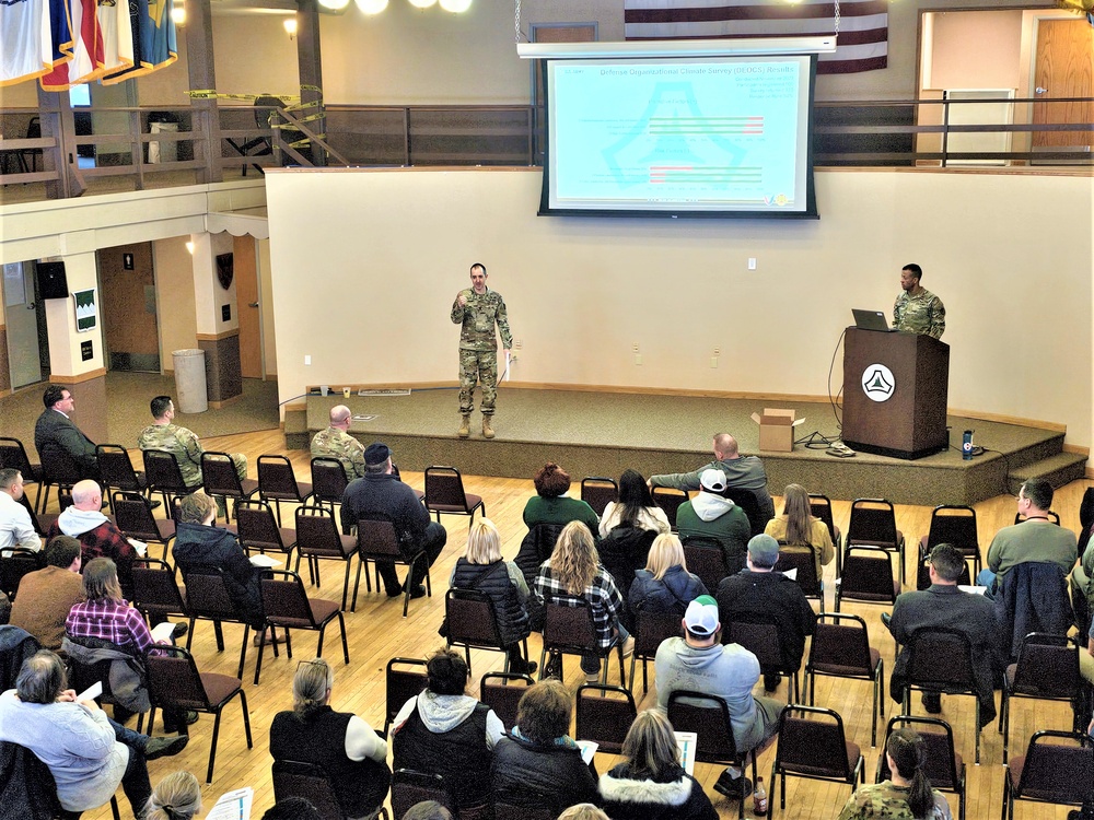 Fort McCoy Garrison commander holds first town hall meeting-workforce briefing for 2024