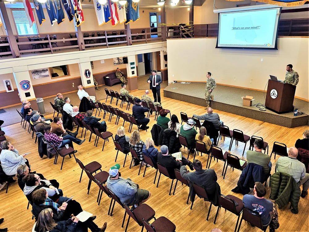 Fort McCoy Garrison commander holds first town hall meeting-workforce briefing for 2024