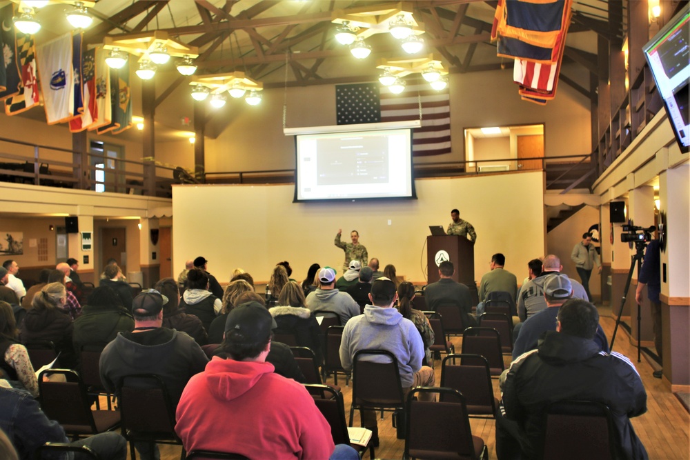 Fort McCoy Garrison commander holds first town hall meeting-workforce briefing for 2024