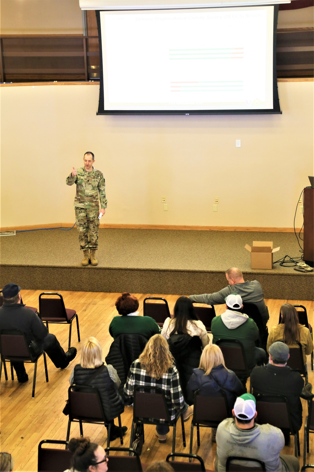 Fort McCoy Garrison commander holds first town hall meeting-workforce briefing for 2024