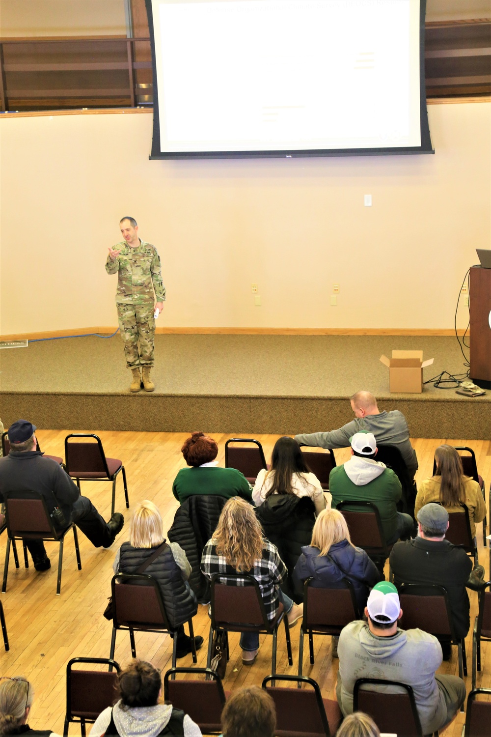 Fort McCoy Garrison commander holds first town hall meeting-workforce briefing for 2024