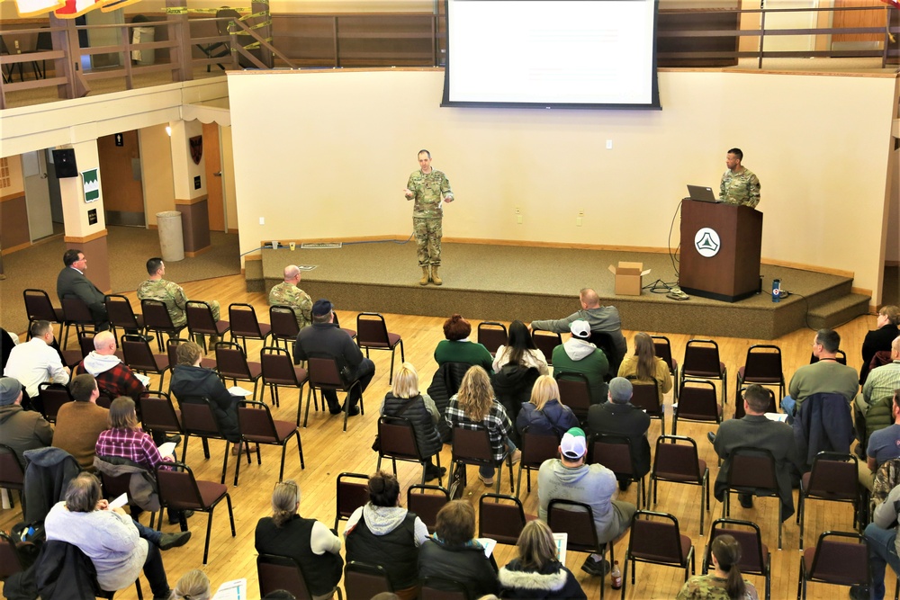 Fort McCoy Garrison commander holds first town hall meeting-workforce briefing for 2024