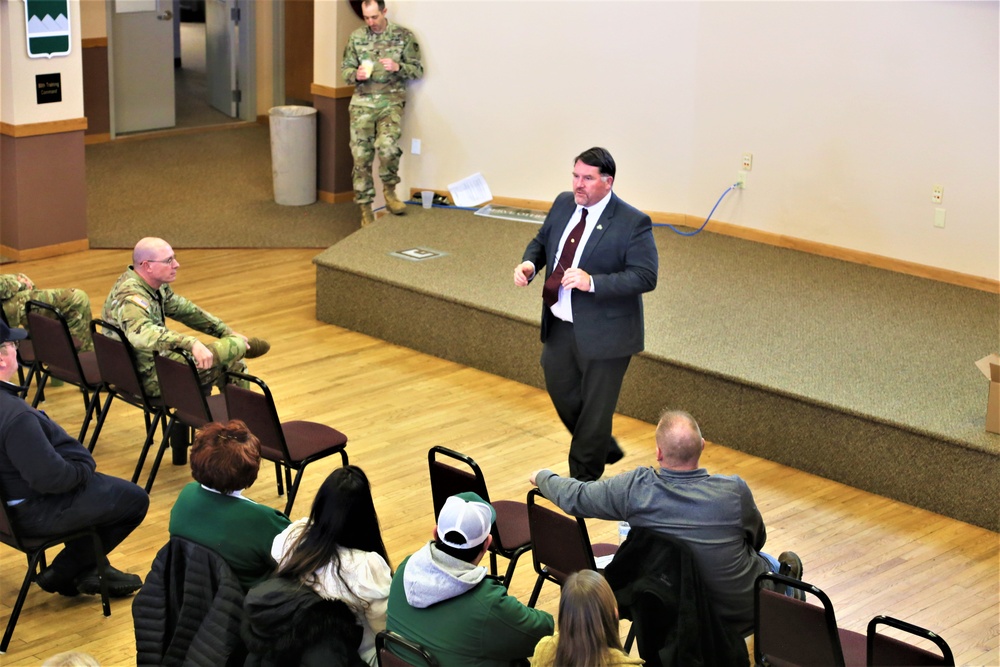 Fort McCoy Garrison commander holds first town hall meeting-workforce briefing for 2024