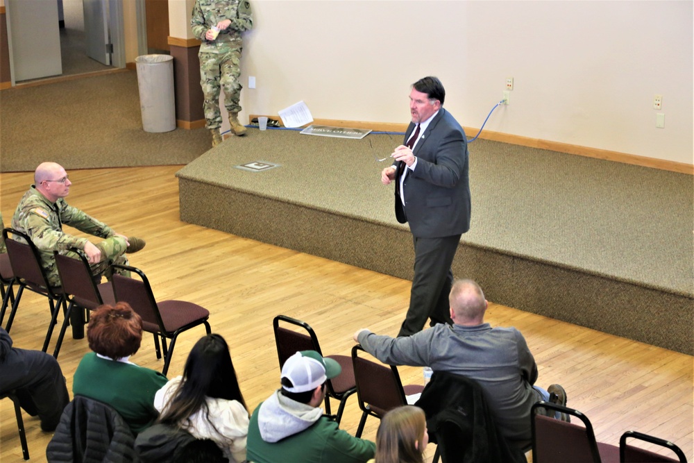 Fort McCoy Garrison commander holds first town hall meeting-workforce briefing for 2024