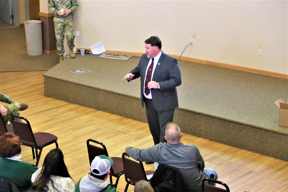 Fort McCoy Garrison commander holds first town hall meeting-workforce briefing for 2024