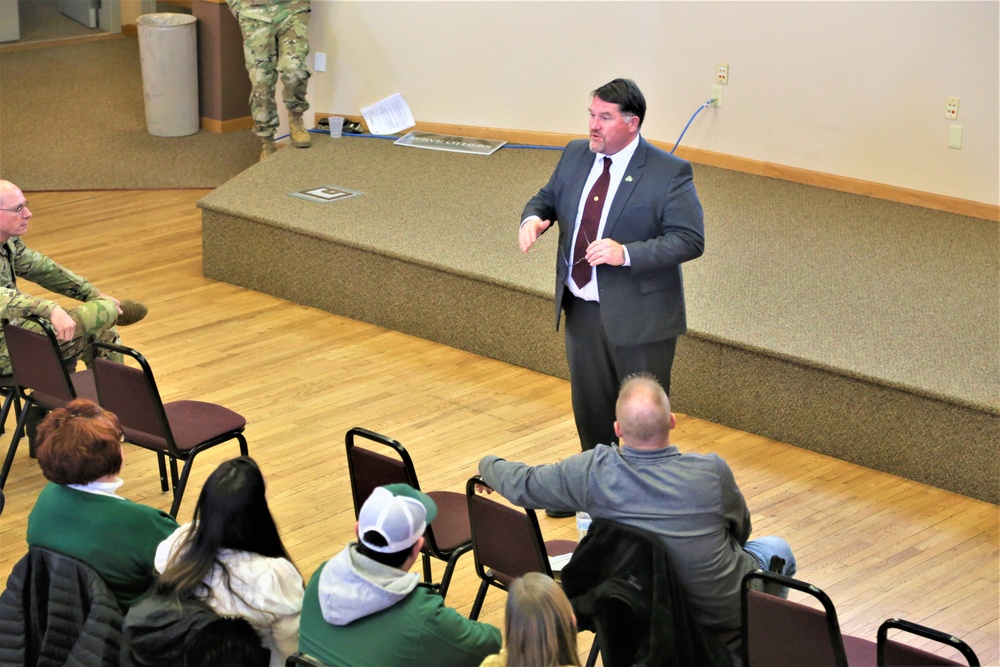 Fort McCoy Garrison commander holds first town hall meeting-workforce briefing for 2024