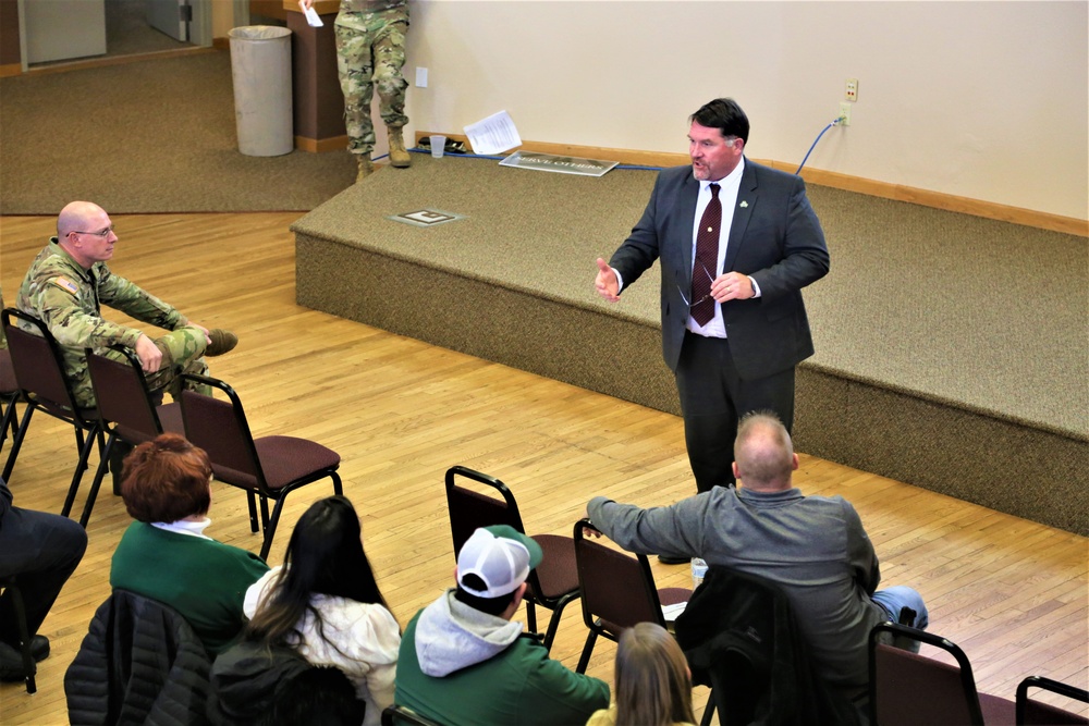 Fort McCoy Garrison commander holds first town hall meeting-workforce briefing for 2024