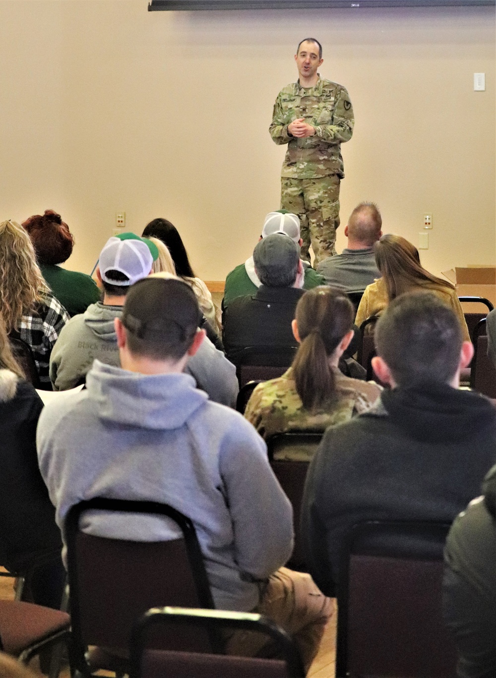 Fort McCoy Garrison commander holds first town hall meeting-workforce briefing for 2024