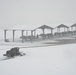 Plows Clear Tarmac at Selfridge Air National Guard Base During Winter Storm