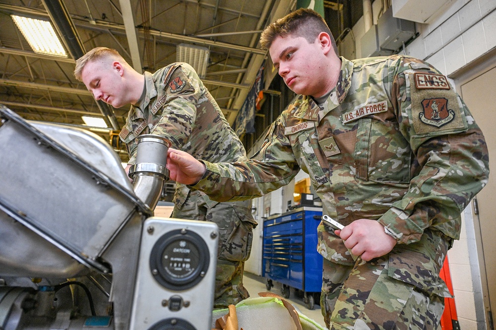 Airmen at Selfridge Air National Guard Base Service Ground Equipment