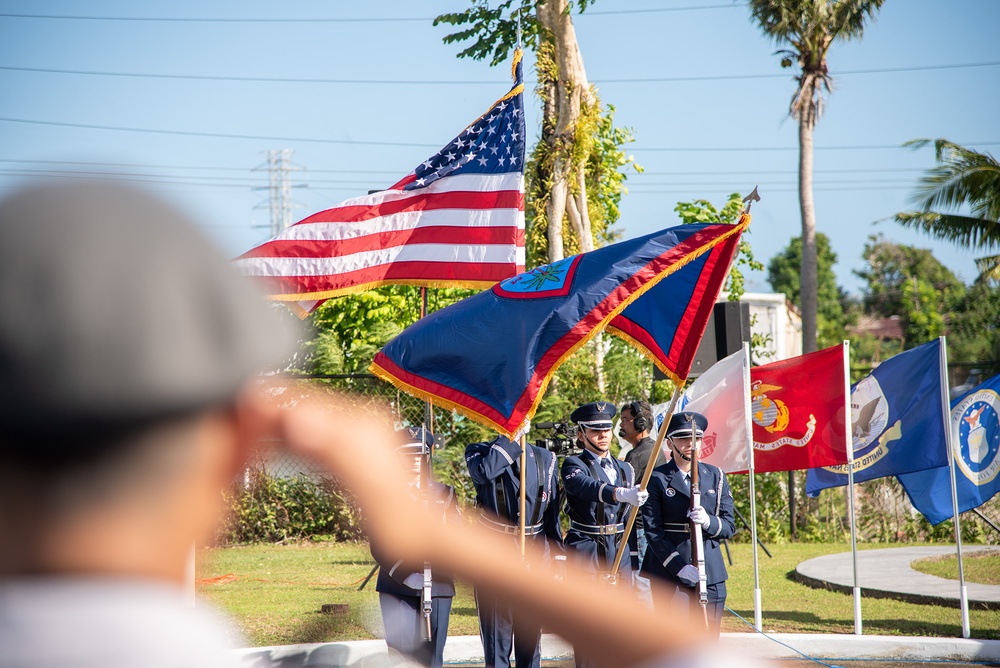 Rear Adm. Gregory Huffman attended the Wreaths across America Ceremony held at the Guam Veterans Cemetary in Piti