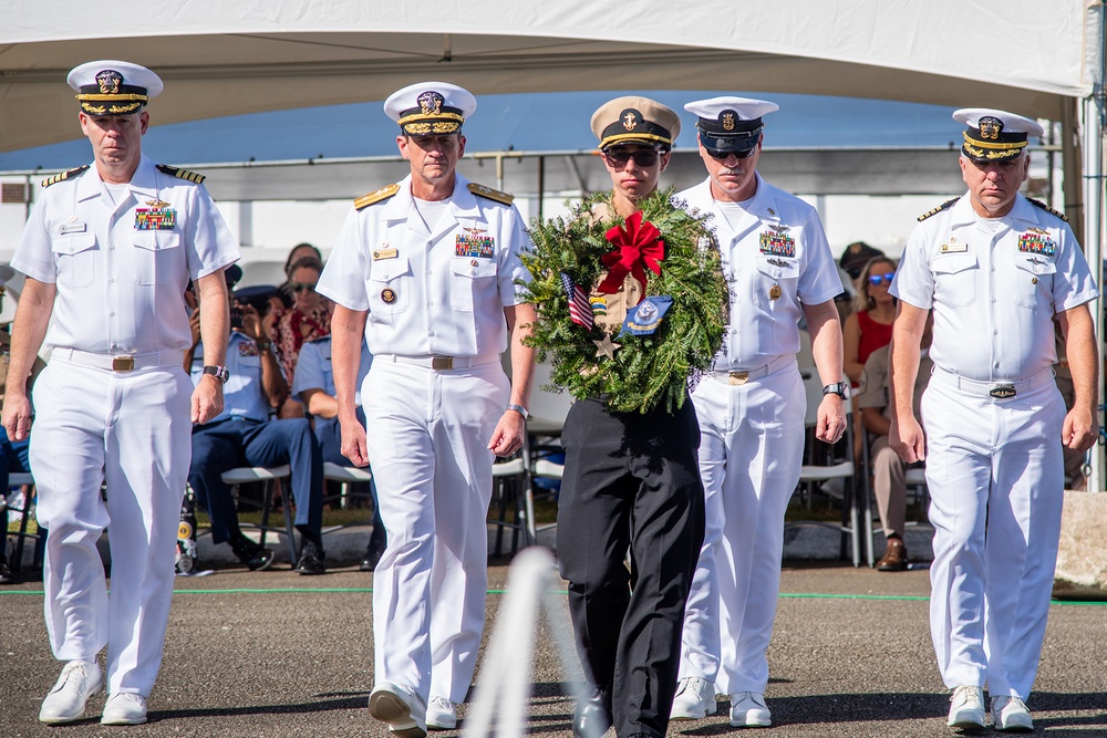 Rear Adm. Gregory Huffman attended the Wreaths across America Ceremony held at the Guam Veterans Cemetary in Piti