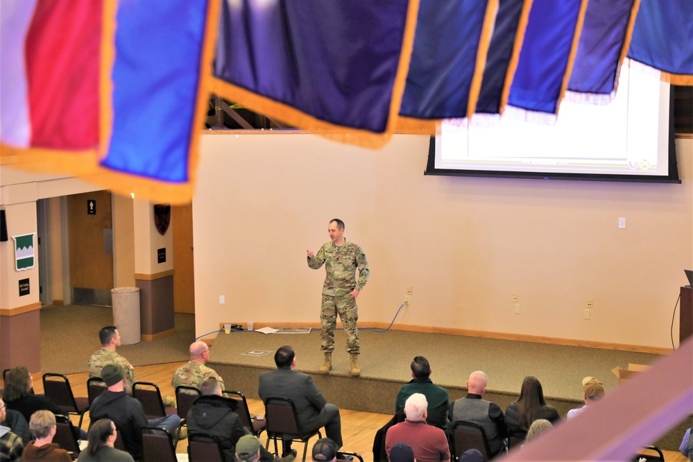 Fort McCoy Garrison commander holds first town hall meeting-workforce briefing for 2024