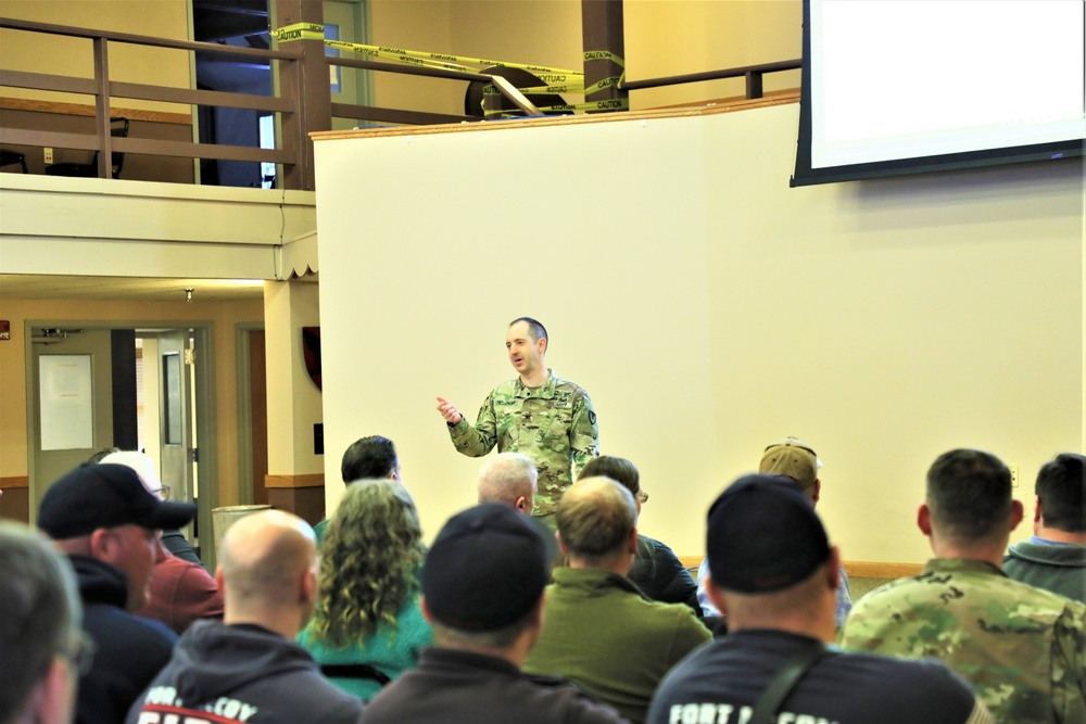 Fort McCoy Garrison commander holds first town hall meeting-workforce briefing for 2024