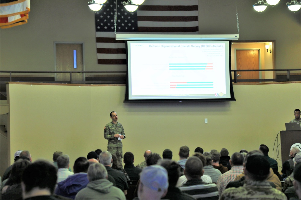 Fort McCoy Garrison commander holds first town hall meeting-workforce briefing for 2024