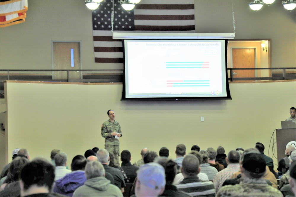 Fort McCoy Garrison commander holds first town hall meeting-workforce briefing for 2024