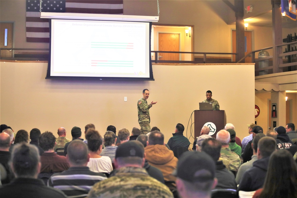 Fort McCoy Garrison commander holds first town hall meeting-workforce briefing for 2024