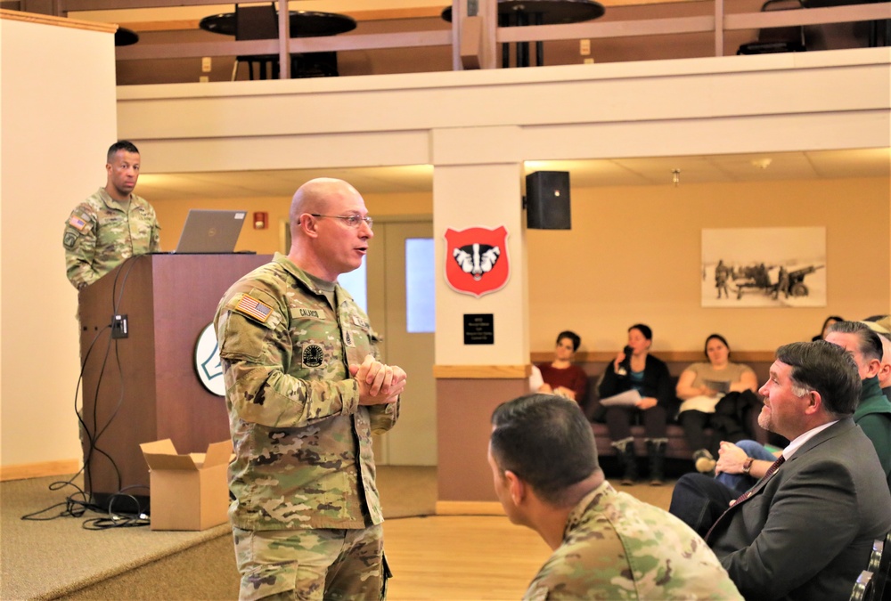 Fort McCoy Garrison commander holds first town hall meeting-workforce briefing for 2024