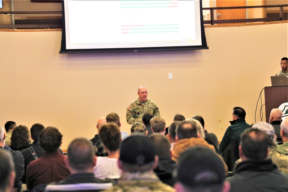 Fort McCoy Garrison commander holds first town hall meeting-workforce briefing for 2024