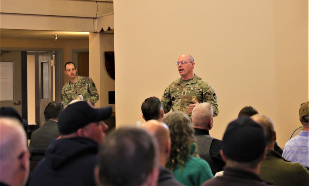 Fort McCoy Garrison commander holds first town hall meeting-workforce briefing for 2024