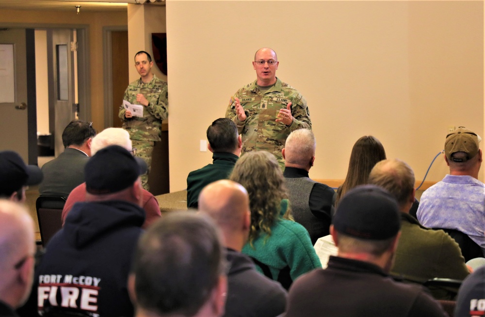 Fort McCoy Garrison commander holds first town hall meeting-workforce briefing for 2024