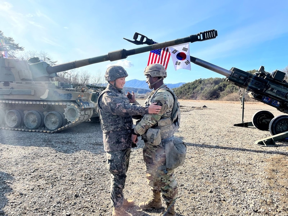 Steel Soldiers Trade Patches with South Korean Allies