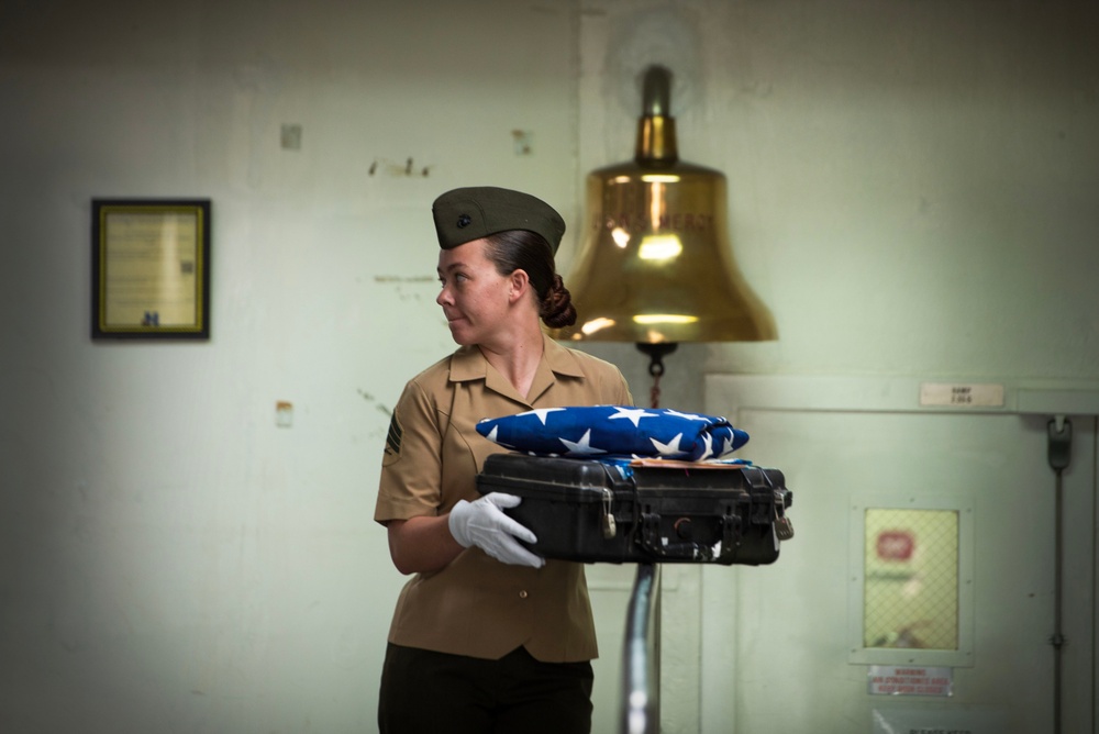 DPAA hosts Solomon Islands honorable carry ceremony aboard USNS Mercy