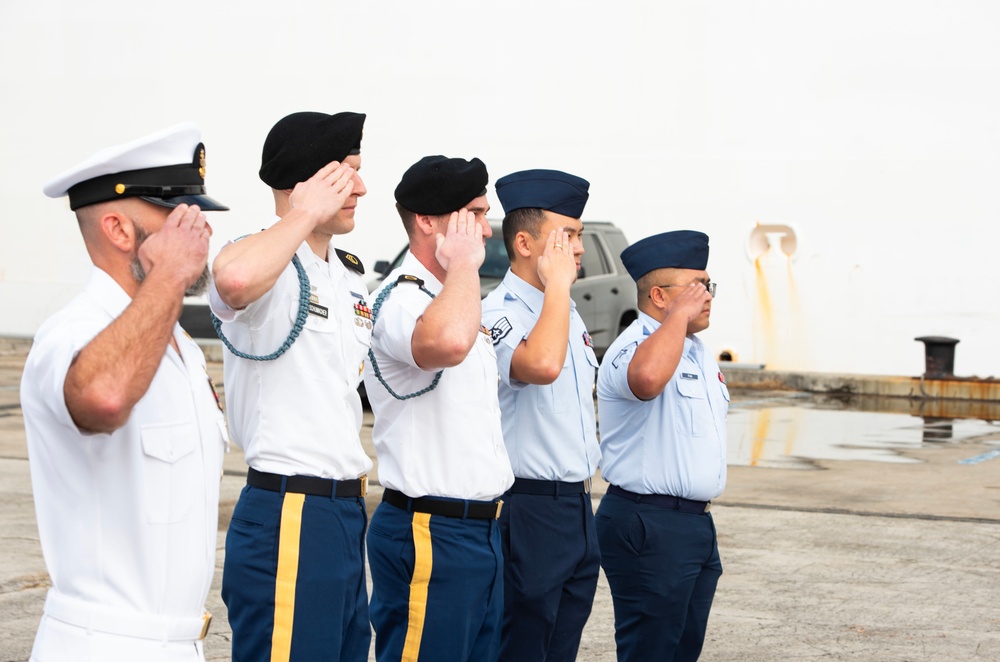 DPAA hosts Solomon Islands honorable carry ceremony aboard USNS Mercy