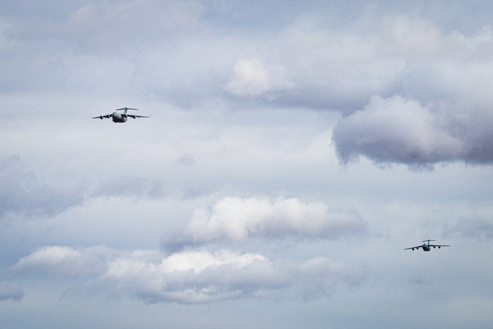 5-ship formation with 4 mobility airframes for AATTC Winter Training