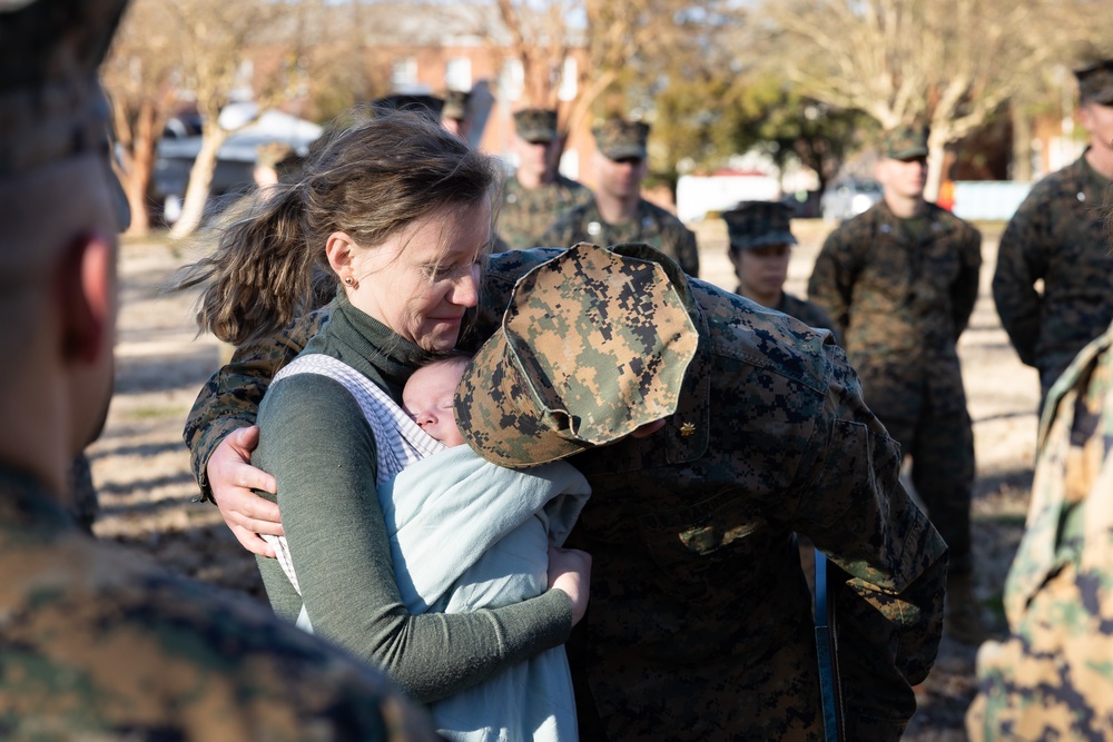 MARFORCOM Deputy Commander promotes Marine Judge Advocate to Major