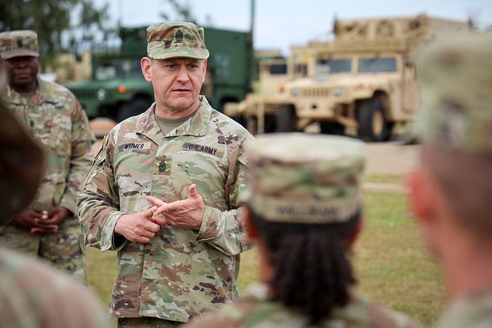 Sgt. Maj. of the Army Michael Weimer visits Guam