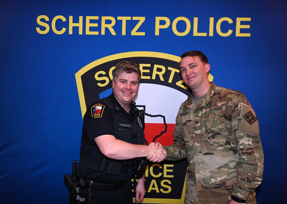 Staff Sgt. James Pritchett was honored with the Lifesaver Award