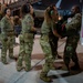 Airmen perform an aeromedical evacuation