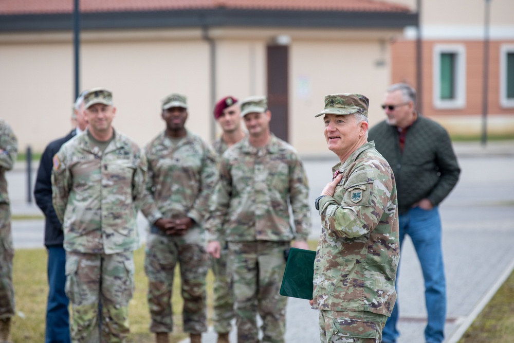 Sgt. Maj. John Smith is awarded the Meritorious Service Medal