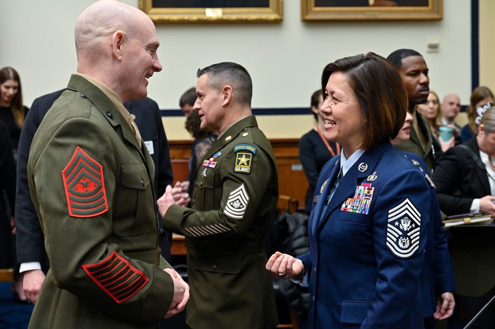 CMSAF Bass, CMSSF Bentivegna testify at HASC QoL Panel